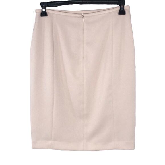 Calvin Klein SZ 10 Pencil Skirt Lined Front Slits Rear Zip Textured Flat Front - Picture 3 of 7